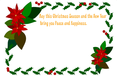 クリスマス　メッセージカード